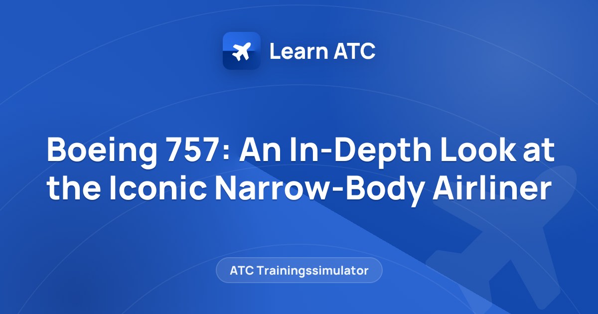 Boeing 757: An In-Depth Look at the Iconic Narrow-Body Airliner — Learn ATC